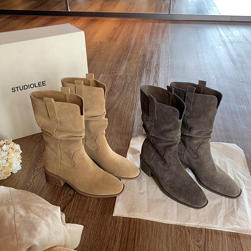 Sewing Nylon - Bottes pour femmes 2025 automne/hiver nouvelles