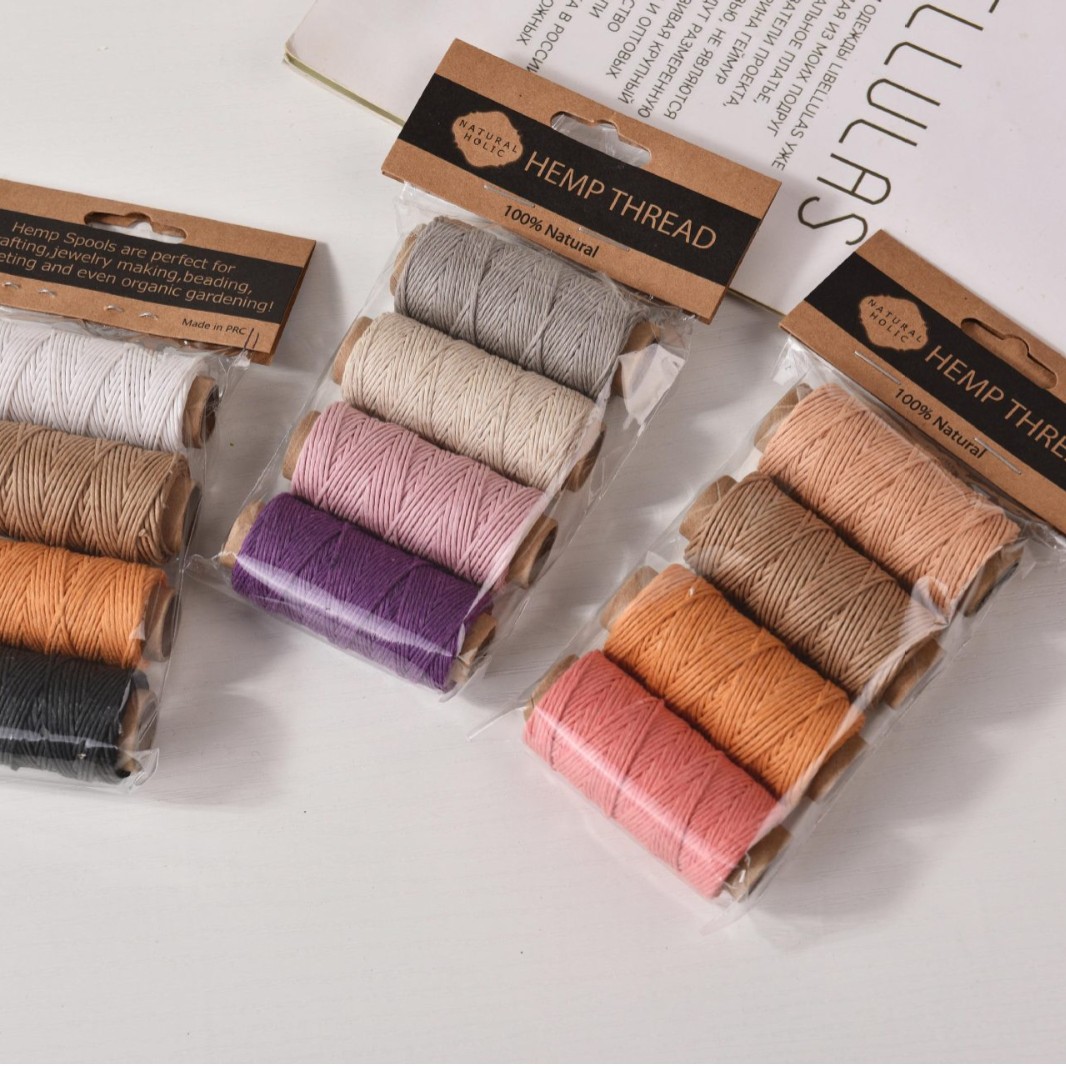 Sewing Thread In Textile - 4 pièces de fil ciré en