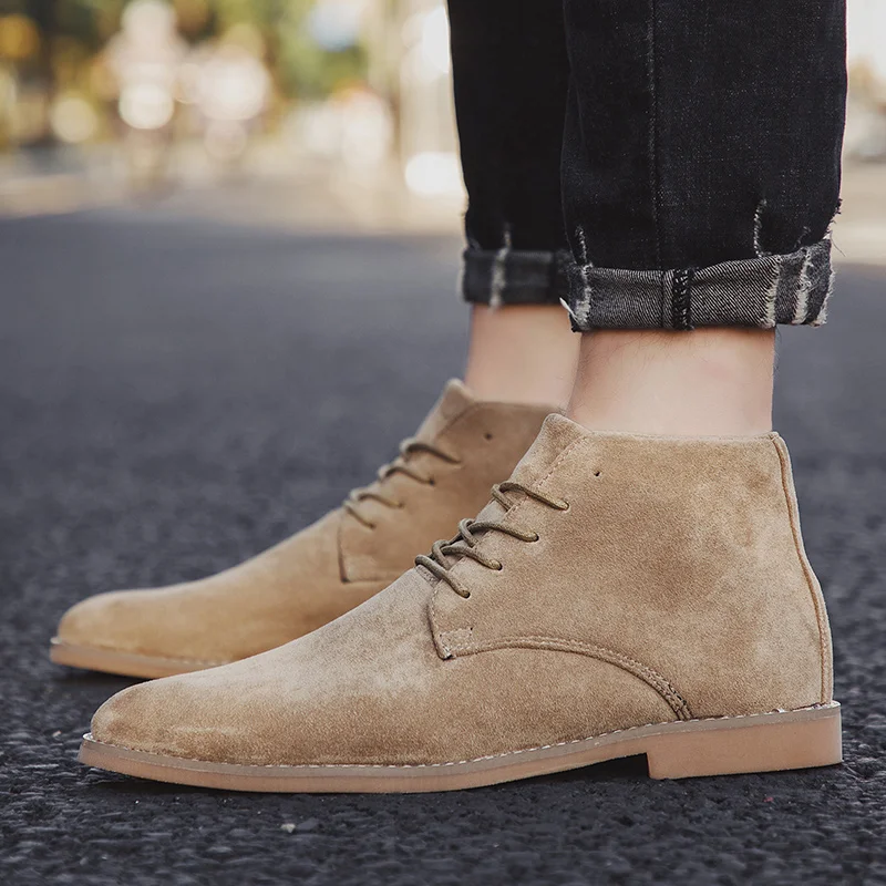 Mode kaki Chelsea bottes homme - Sewing Nylon avis et prix