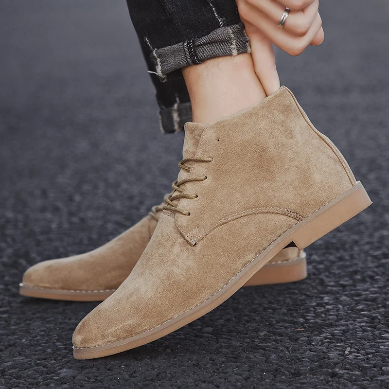 Mode kaki Chelsea bottes homme - Sewing Nylon avis et prix